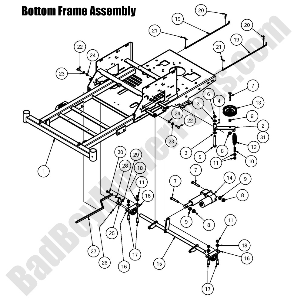 2016 ZT Elite - Bottom Frame Assembly